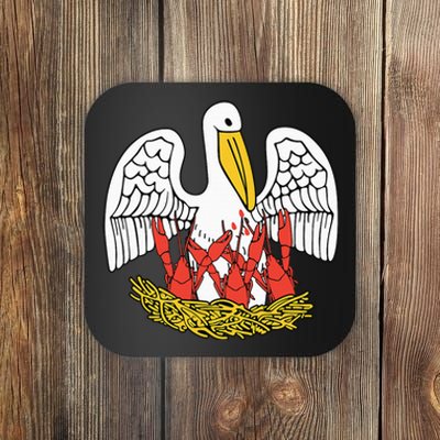 Louisiana Brown Pelican Feeding Crawfish La Flag Coaster