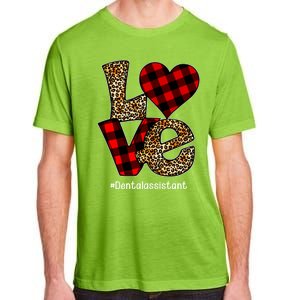 Love Buffalo Plaid Hearts Valentine's Day Dental Assistant Gift Adult ChromaSoft Performance T-Shirt