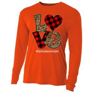 Love Buffalo Plaid Hearts Valentine's Day Dental Assistant Gift Cooling Performance Long Sleeve Crew