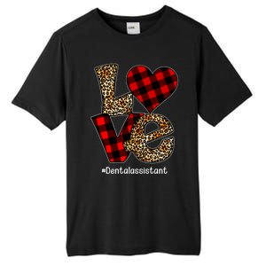 Love Buffalo Plaid Hearts Valentine's Day Dental Assistant Gift Tall Fusion ChromaSoft Performance T-Shirt