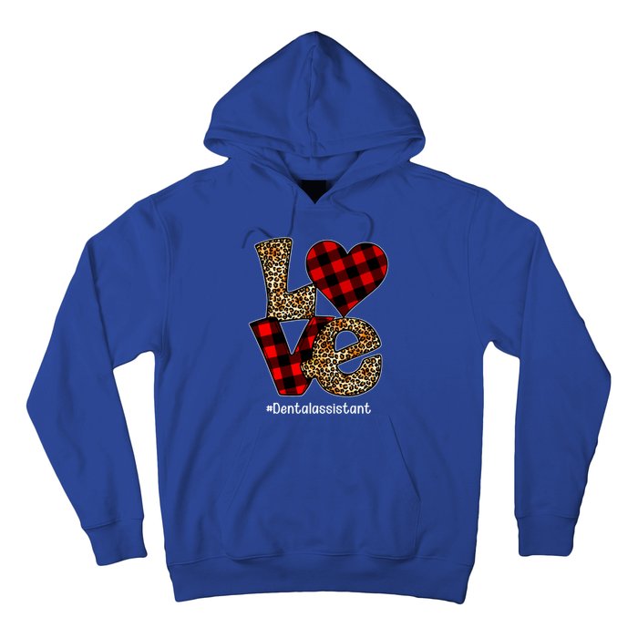 Love Buffalo Plaid Hearts Valentine's Day Dental Assistant Gift Hoodie