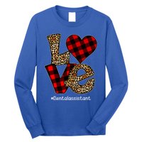 Love Buffalo Plaid Hearts Valentine's Day Dental Assistant Gift Long Sleeve Shirt