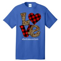 Love Buffalo Plaid Hearts Valentine's Day Dental Assistant Gift Tall T-Shirt