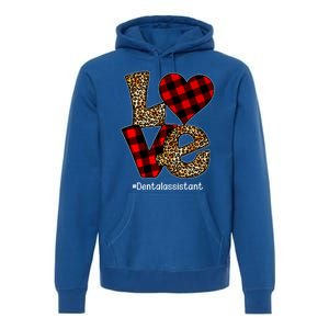 Love Buffalo Plaid Hearts Valentine's Day Dental Assistant Gift Premium Hoodie