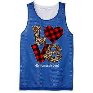 Love Buffalo Plaid Hearts Valentine's Day Dental Assistant Gift Mesh Reversible Basketball Jersey Tank