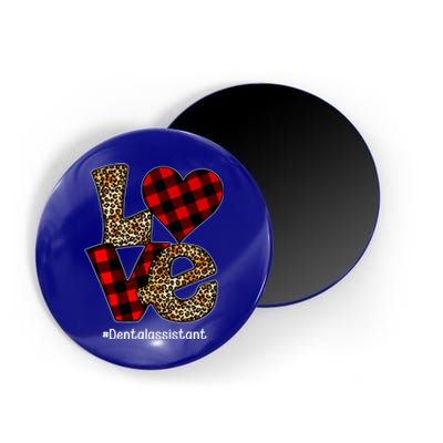 Love Buffalo Plaid Hearts Valentine's Day Dental Assistant Gift Magnet