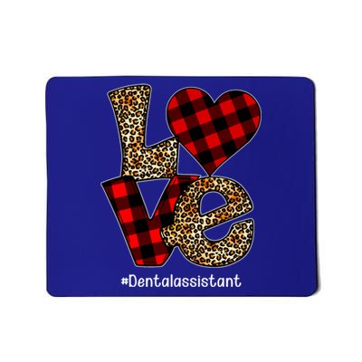 Love Buffalo Plaid Hearts Valentine's Day Dental Assistant Gift Mousepad