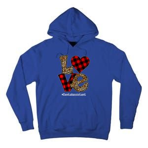 Love Buffalo Plaid Hearts Valentine's Day Dental Assistant Gift Tall Hoodie