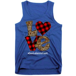 Love Buffalo Plaid Hearts Valentine's Day Dental Assistant Gift Tank Top