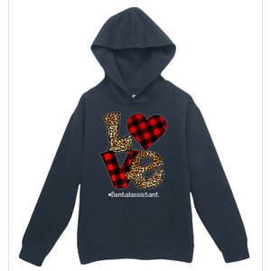 Love Buffalo Plaid Hearts Valentine's Day Dental Assistant Gift Urban Pullover Hoodie