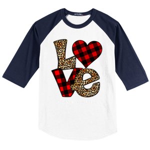 Love Buffalo Plaid Hearts Valentine's Day Dental Assistant Gift Baseball Sleeve Shirt