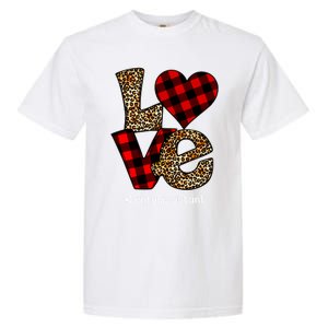 Love Buffalo Plaid Hearts Valentine's Day Dental Assistant Gift Garment-Dyed Heavyweight T-Shirt