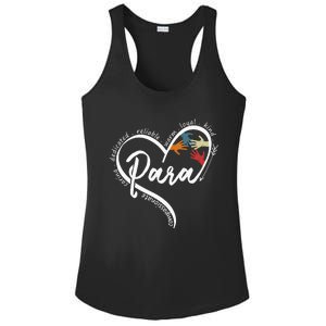 Leopard Being Para Is Heart Work Para Teacher Life Ladies PosiCharge Competitor Racerback Tank