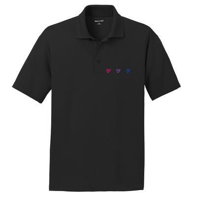 Lgbt Bisexual Pride Hearts 3funny Giftcolor Violet Magenta Blue Gift PosiCharge RacerMesh Polo