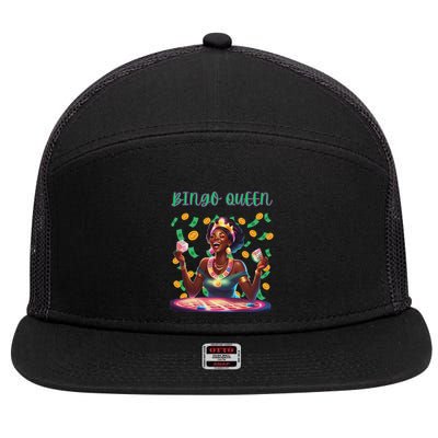  Laughing Bingo Queen 7 Panel Mesh Trucker Snapback Hat