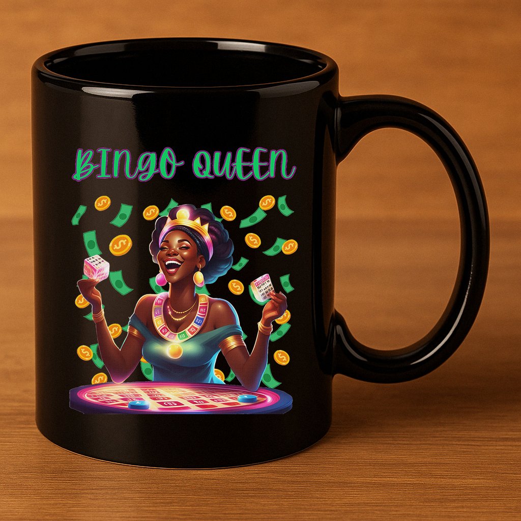  Laughing Bingo Queen 11oz C Handle Ceramic Mug