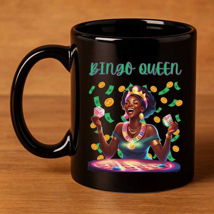  Laughing Bingo Queen 11oz C Handle Ceramic Mug
