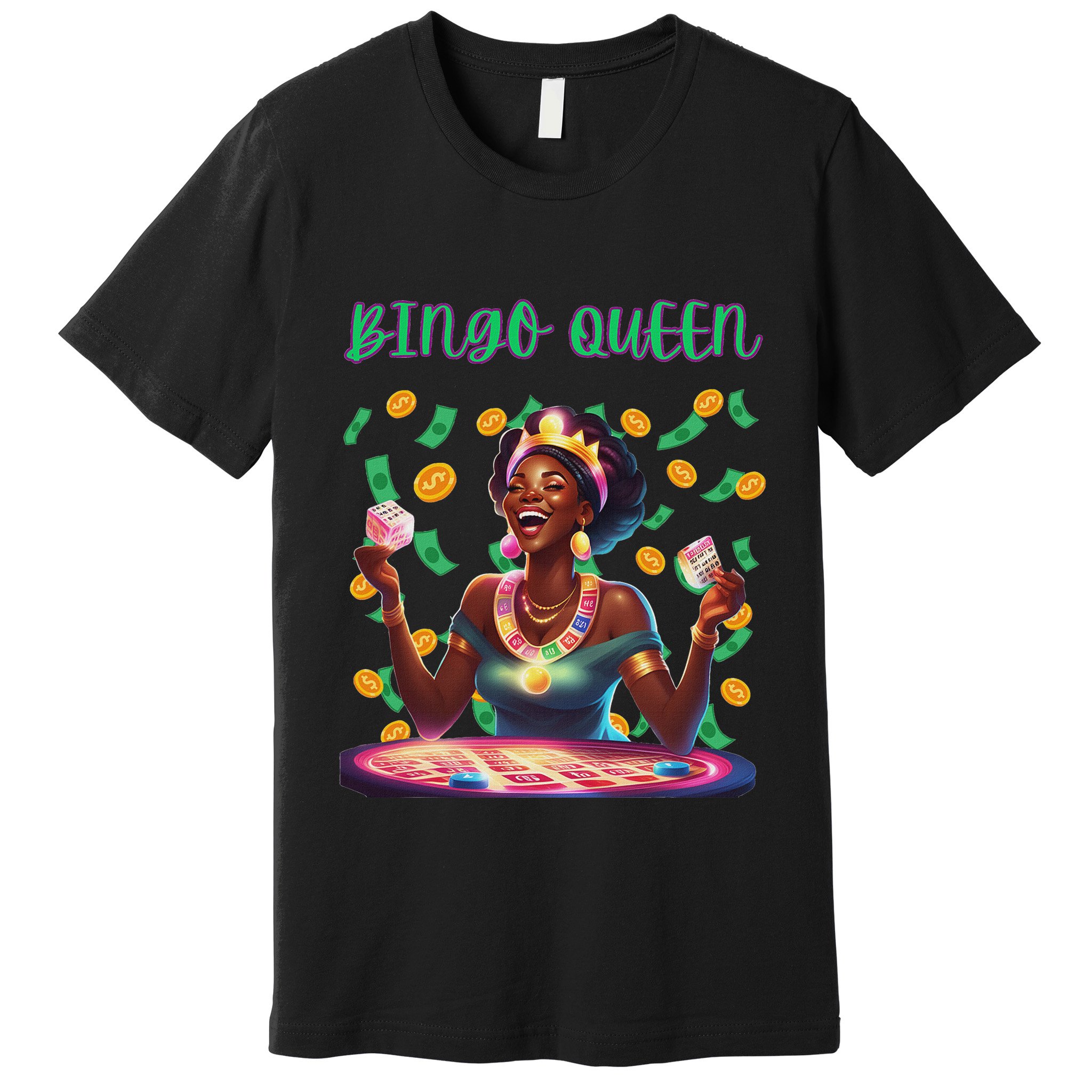  Laughing Bingo Queen Premium T-Shirt