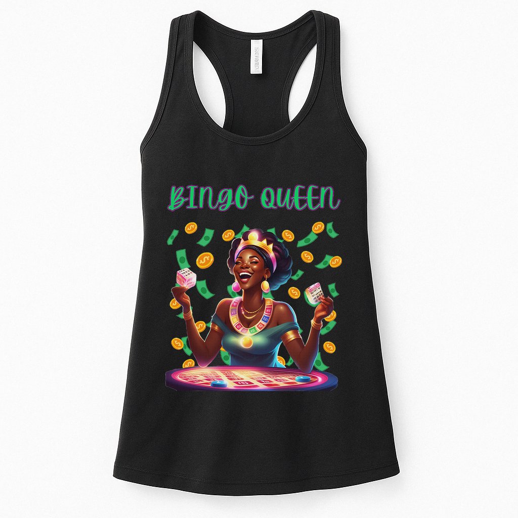  Laughing Bingo Queen Womens Tank Top