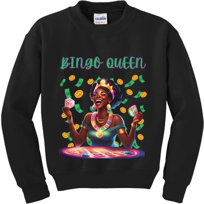  Laughing Bingo Queen Kids Sweatshirt