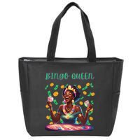  Laughing Bingo Queen Zip Tote Bag