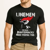 Line Because Quarterbacks Need Heros Fun Football Xmas Gift Cooling Performance Crew T-Shirt