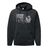 Lineman Because Quarterbacks Heroes Need American Football Performance Fleece Hoodie