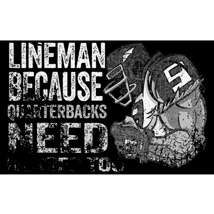 Lineman Because Quarterbacks Heroes Need American Football Bumper Sticker