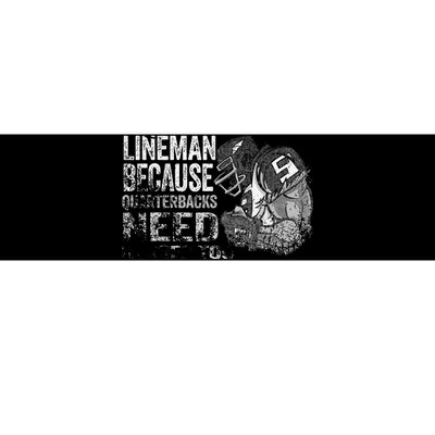 Lineman Because Quarterbacks Heroes Need American Football Bumper Sticker