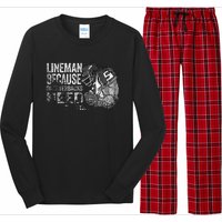 Lineman Because Quarterbacks Heroes Need American Football Long Sleeve Pajama Set