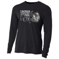 Lineman Because Quarterbacks Heroes Need American Football Cooling Performance Long Sleeve Crew