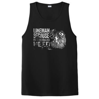 Lineman Because Quarterbacks Heroes Need American Football PosiCharge Competitor Tank