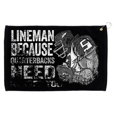 Lineman Because Quarterbacks Heroes Need American Football Grommeted Golf Towel