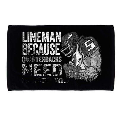 Lineman Because Quarterbacks Heroes Need American Football Microfiber Hand Towel