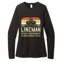 Lineman Because Quarterbacks Need Heroes Too Womens CVC Long Sleeve Shirt