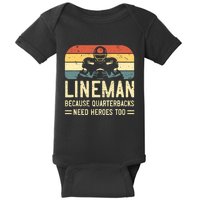 Lineman Because Quarterbacks Need Heroes Too Baby Bodysuit