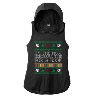 Librarian Books Reading Ugly Christmas Sweaters Great Gift Ladies PosiCharge Tri-Blend Wicking Draft Hoodie Tank