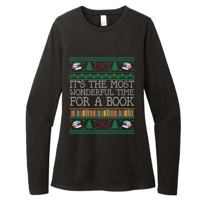 Librarian Books Reading Ugly Christmas Sweaters Great Gift Womens CVC Long Sleeve Shirt