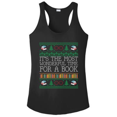 Librarian Books Reading Ugly Christmas Sweaters Great Gift Ladies PosiCharge Competitor Racerback Tank