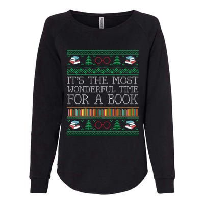 Librarian Books Reading Ugly Christmas Sweaters Great Gift Womens California Wash Sweatshirt