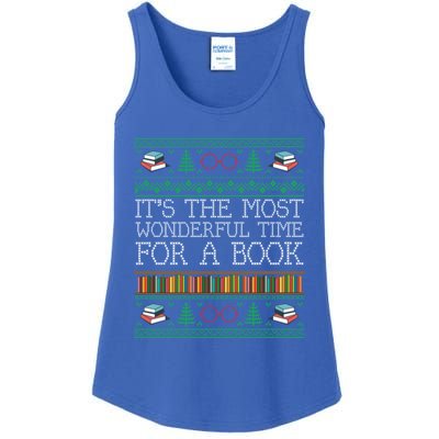 Librarian Books Reading Ugly Christmas Sweaters Great Gift Ladies Essential Tank