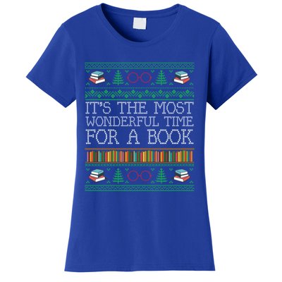 Librarian Books Reading Ugly Christmas Sweaters Great Gift Women's T-Shirt