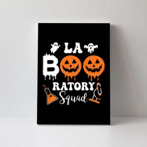 La Boo Ratory Squad Funny Ghost Pumpkin Halloween Laboratory Canvas