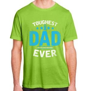 Light Blue Ribbon Fighter Toughest Dad Ever Prostate Cancer Great Gift Adult ChromaSoft Performance T-Shirt