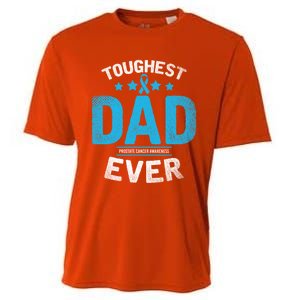 Light Blue Ribbon Fighter Toughest Dad Ever Prostate Cancer Great Gift Cooling Performance Crew T-Shirt