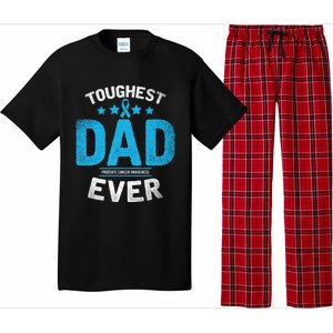 Light Blue Ribbon Fighter Toughest Dad Ever Prostate Cancer Great Gift Pajama Set