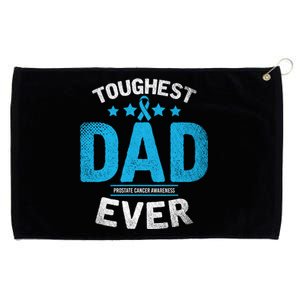 Light Blue Ribbon Fighter Toughest Dad Ever Prostate Cancer Great Gift Grommeted Golf Towel