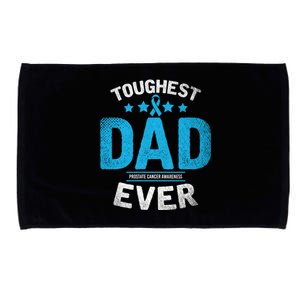 Light Blue Ribbon Fighter Toughest Dad Ever Prostate Cancer Great Gift Microfiber Hand Towel