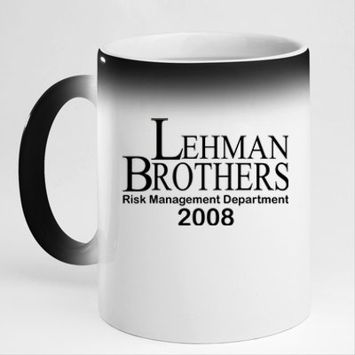 Lehman Brothers Risk Management Department 2008 11oz Black Color Changing Mug