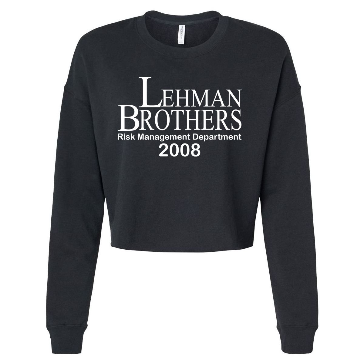 Lehman Brothers Risk Management Department 2008 Cropped Pullover Crew